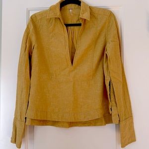 Free People Linen Peasant Top